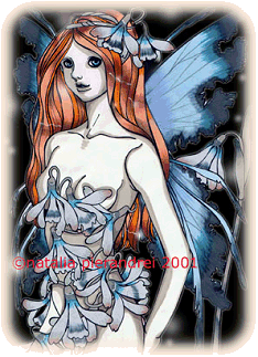 Snowdrop flower faeries. Copyright© 2002 Natalia Pierandrei